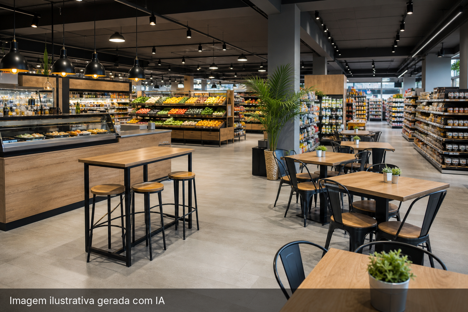 TRESPASSE DE SUPERMERCADO COM CAFETERIA